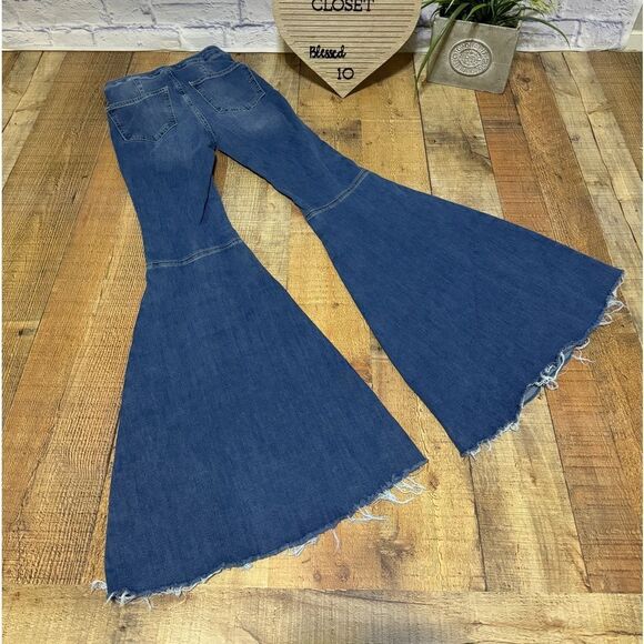 Free People Just Float On Flare Jeans Jericho Blue - Picture 4 of 15
